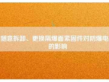 随意拆卸、更换隔爆面紧固件对防爆电机的影响