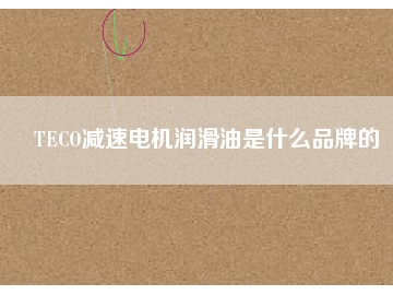 TECO减速电机润滑油是什么品牌的