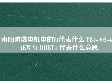 南阳防爆电机中的V1代表什么 YB3-90S-4 1.1KW V1 DIIBT4 代表什么意思