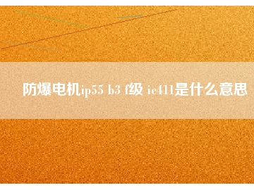 防爆电机ip55 b3 f级 ic411是什么意思